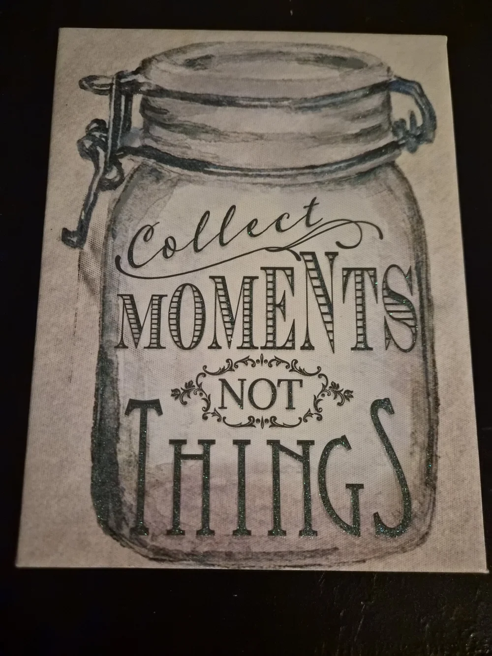Collect Moments Not Things Wall Art - Jar Typography Print